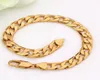 Homem 18k Gold Figaro 10mm Link Chain Bracelets Unisex GiftBox4073755