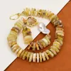 Colliers pendants G-g 18 "Opale jaune naturel cultivé blanc baroque perle citrine quartz collier de tour de cou cristal dame cadeaux