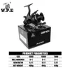 W.P.E NL Carp Fishing Reel 5000/6000/7000 Ratio de bobine de pêche à la pêche 5.1 1 51 Roulements à billes Pièce en métal Pesca 240415