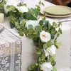 Decorative Flowers Artificial Roses Long-lasting Realistic Vine Elegant Rose Garland For Wedding Party Decoration