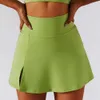 Cloud ocultar mini saia esportiva segura Saias de tênis para mulheres dançando shorts de shorts altos cinturões rápidos seco correndo skorts