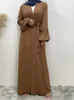 Ethnic Clothing New High Quality Nida Muslim Kimono Abaya Eid Womens Dress Dubai Clothing Solid Color Islamic Long Robe Middle East Fashion 2XL d240419