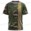 T-shirts masculins T-shirt de camouflage de l'armée de la France Commando Army-Veteran 3D Forces spéciales courtes tactiques tactiques Homme Military Homme Camisetas T240419