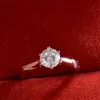 Anel de Solitaire Cut Special Cut Moissanite Ring 0.5/1/2 Ct Solitaire Wedding Promise Band 925 Silver Feminino Dating Ring Wholesale D240419