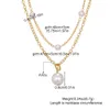 Fashionable Double Layered Pearl Tassel Pendant Necklace for Women