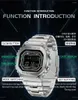 Wristwatches Sanda 2162 Men's Alarm Clock Multifunctional Sports Watch Square Fashionable Lift Hand Light Waterproof Electronic