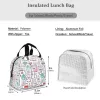 Sacs Travel Nurse Sac Sac à lunch isolé Sac à lunch Femme Cartoon Nurse imprimé Case alimentaire Coide Boîte à bento chaud pour enfants Boîte à lunch pour l'école