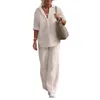 2023 camicia lunga camicia casual widleleg pantaloni abiti da 2 pezzi set di abiti più dimensioni donne abbigliamento 5xl 4xl streetwear 240411