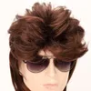 Human Curly Wigs Mens Rock and Roll Chemical Fiber Wig Cos Party Daily Fake Headwar