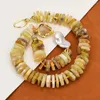 Pendant Necklaces G-G 18" Natural Yellow Opal Cultured White Baroque Pearl Citrine Quartz Crystal Choker Necklace Lady Gifts