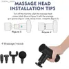 Electric massagers Mini massage gun deep tissue portable 4-speed Percussion muscle massager with 4 massage heads powerful fascia gun super quiet Y240425