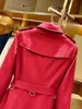 Women's Trench Coat Designer Women's Classic Sandringham Slim Fit Short Windbreaker NDG1
