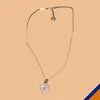 Halsband Pendant Chain Designer V Luxury Jewelry Bijoux 18K Collarbone Heart Mor of Pearl Classic Gold Brass New Fashion High Quality Womens Mens Free Frakt