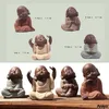 BUDDHA STATUES LITTLE MONK FÄRG SAND CERAMIC ART HEMKLUBBER Geomantisk dekoration Figurin Te Pet Home Dekoration Tillbehör 240418