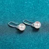 Dingle örhängen Momulberry Pearl 925 Sterling Silver Jewelry Ear Studs Romantic Boutique Lämplig för fest födelsedag v