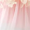 Robes de fille Summer Sweet Baby Girl Party Robes de soirée Mariage Fleur Petal Mesh Birthday Princess Kids Costumes 0 à 3 ans Toddler D240423