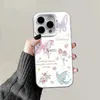 Mobiele telefoonhoesjes vlinderroos geschikt voor 15 promax case large gat anti drop 14pro fantasy storm Instagram trendy merk H240419