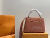24SS Top Luxury Designer Capucines Dimbag (Crocodile Print) Женская сумка для плеча на плеча