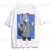 T-shirts masculins y2k harajuku dessin animé femme mignonne t-shirt japonais kawaii anime graphique tshirt été fille mode blanc slve ts 2024 t240419