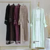 Luxo abayas definido para mulheres vestidos de duas peças Kimono manga dubai cardigan túmulo de roupas muçulmanas islâmicas Ramadan vestidos s-2xl240416