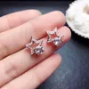 Dangle Earrings High Quality Aquamarine Stars S925 Pure Silver Fine Fashion Charm Simple Jewelry For Women MeibaPJFS