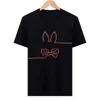 Психологические футболки Psyco кроличья футболка Американская дизайнерская мода Tees Mens Women USA High Street Polos кролики кролики 128o