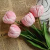 Fleurs décoratives 1PCS Cuir artificiel Tulip Flower Bouquet Realist Touch Eternal pour Bedroom Wedding Party Home Decor