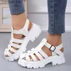 Sandals Brand Design Womens Sandals Plateforme pour femmes chaussures femme Buckle 2024 Fashion Designer Womens Womens Q240419