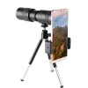 Telescopen 10300X40 HD ZOOM MONOCULAIRE PROTABLE TELESCOPE Mobiele telefoto -lens met statief voor het kijken naar buitenkamperen