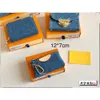 Lyxmodedesigner Mini Coin Purse 22a Högkvalitativ plånbok Långt kort 24 Ny denimpåse