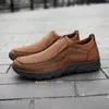 Casual Shoes Leather Men Zapatos Brand Loafers Moccasins Breathable Slip On Driving Plus Size 39-48 Drop