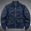 Мужские куртки бейсбол Американская досуга весна и осенняя пилотная куртка Pure Hotton Hot Solid Color Свободный повседневная одежда
