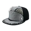 Ball Caps gbcnyier hip hop cool Baseball cape fashion fashion hip-hop mâle visière armure guerrière chapeau faux rivets