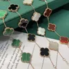 Designer Clover White Red Blue Old Bay Mother of Pearl Charm Four leaf Bracelet Gold Plated Gift Women's Fashion Jewelry