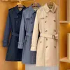 معاطف الخندق للرجال Mens Kensingtonclassic Style Jeon Chih Hyun نفس منتصف الطول المائي Coat Coat Ka92