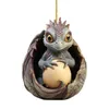 Christmas Decorations Dragon Ornaments Novelty Egg Tree Pendant Acrylic Keychain Decoration For Home And Car