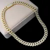 Ny högkvalitativ modediamant VVS Moissanite Baguette 925 Sterling Silver Cuban Link Chain