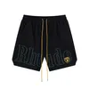 Korte mouwen Designer Mens Rhude Shorts Women Heatproer