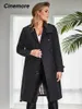 Trench Coats Femme Cinemore Spring Long Coat for Women Casual Windbreaker Jacket Double Poit