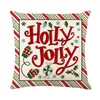 Pillow Christmas Decorative Case 18x18 pouces Throws thewscase Cartoon Candy Stripe Lettre de lettre de Noël décor