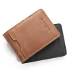 Portfele GUBINTU RFID blokowanie Slim Bifold Money Portfel Portfel Vintage cienki karta Ochrona gotówkowa Piekąta Kieszonkowa dla mężczyzny