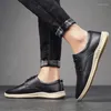 Casual Shoes Men's Fashion Leather Causal Lace-Up Dress Sneaker Oxford For Men Lätt formellt affärsarbete