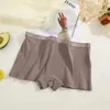 Women's Panties Cotton Boxer Underwear Female Sexy Letter Belt Safety Shorts Seamless Solid Color Intimates Mid Waist Boyshorts