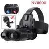 Teleskop NV8000 Pro 3D infraröd nattvision Binokulars Teleskop HD 1080p Head Mount Darkness Camera för jakttaktikglasögon