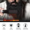 Sıcak düzleştirici elektrik negatif iyon ısıtma tarağı erkekler sakal düzeltme fırçası ıslak kuru kullanım hızlı saç stilini