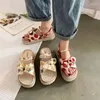 Dress Shoes Ladies Roman Style Summer 2024 Platform Open Toe Sandals For Women Print Footwear Flat Rubber Beach Luxury Casual H Korea