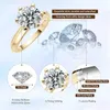 Solitaire Ring GRA certifié 1-5ct Moisanite Ring VVS1 Lab Diamonds Solitaire Ring For Women Engagement Promise Band Bijoux D240419