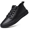 Casual Shoes Men's Dress Hiss Platform High Heels Höjd Öka affärsmannen äkta läderhöjande 6/8cm