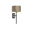 Wall Lamp Simple Retro Cloth Cover Living Room Light Modern Bedroom Bedside Villa El Corridor