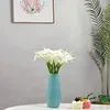 Decorative Flowers 20 Pcs Artificial White Calla Lily With Soft Latex Materials & Kitchen Decoration